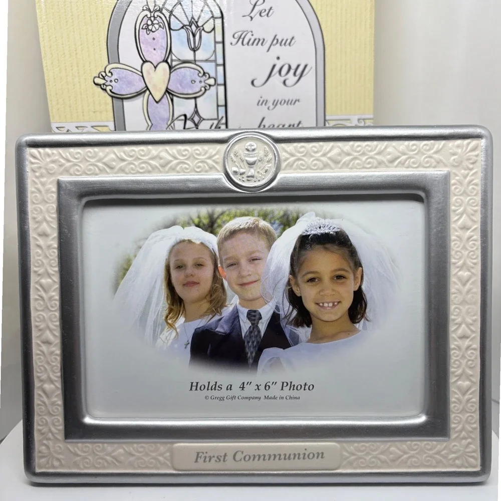 Roman First Communion Picture Frame 4x6 Photo Religious Gift New in Box‎